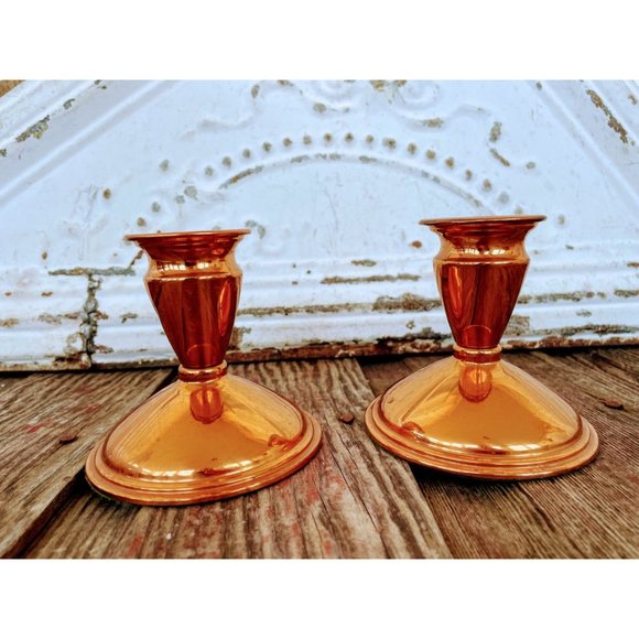 Vintage Coppercraft guild Copper Candle Holders - Picture 5 of 10